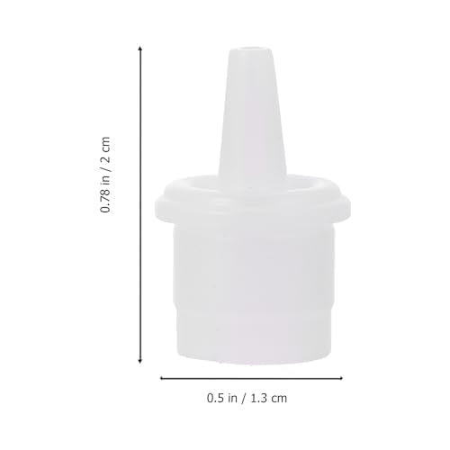 FRCOLOR 100pcs Eyelash Extension Bottle Plug Replacement Caps Eyelash Grafting Adhesive Nozzle Caps for Lash Glue Bottles Salon and Personal Use Fits Most Bottle Mouths 2x1.3cm White