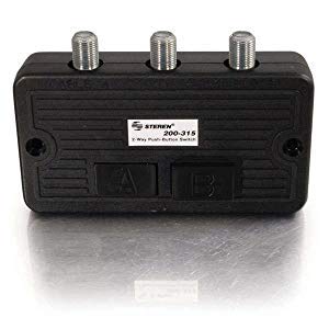 STEREN Network Switch - Coax Splitter 2 Way - Antenna Splitter - Manual Transfer Switch - Coax Cable Splitter 2 Way - Coaxial Cable Adapter for TV - 2 Way Coax AB Switch for TV - 1 Pack 200-315 1-Pack (2 Way)