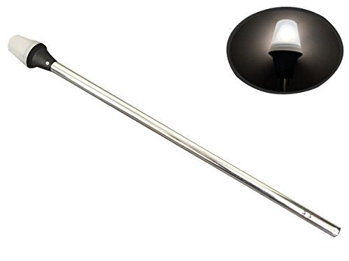 Pactrade Marine All-Round Boat Navigation Lights - 24-Inch Incandescent White Stern Light (Flush Mount, Replacement Pole Only) - Boat Accessories for Pontoon, Yacht, Kayak Incandescent 24" - Replacement Pole Only