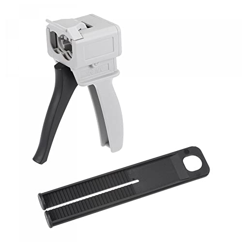 UXCELL 50ml Manual AB Epoxy Resin Applicator Dispenser Gun with Glue Mixing Rate of 1:1, for Mixing Different Liquids