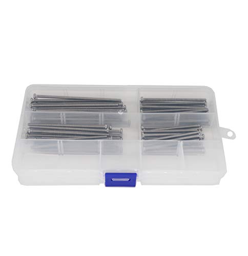 120pcs Pan Phillips Head M3 Screws Assortment Kit, binifiMux M3 x 50mm/ 60mm/ 70mm/ 80mm, 304 Stainless Steel