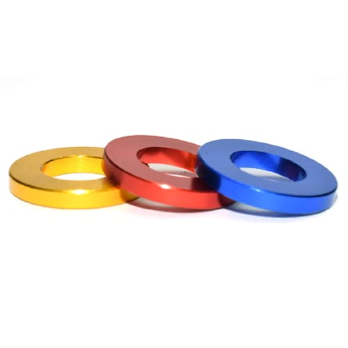 50pcs M6 Flat Washer Aluminum Anodized Countersunk Gasket for RC Model Part (Gold) Gold