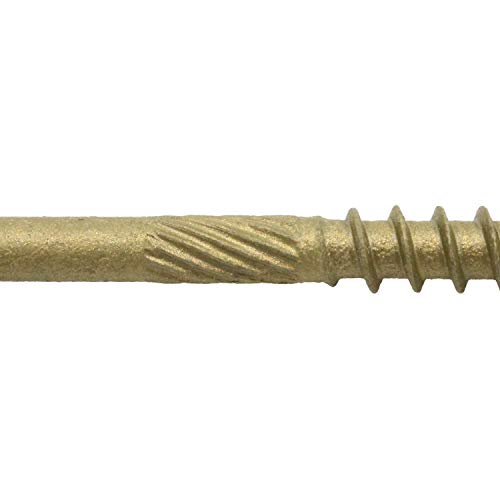 #7 x 3 Bronze Coated Tiny Finish Head Multipurpose Wood Screw - Torx/Star - ACQ Compatible - 1 Pound 118 Screws 3" 1 LB