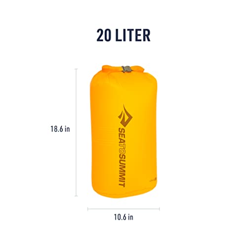 Sea to Summit Ultra-Sil Dry Bag, Ultralight Waterproof Dry Storage Zinnia Yellow 20 Liter