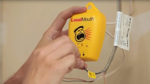 SunTouch LoudMouth Monitor, Fault Monitoring Device for Indoor Electric Heating TapeMats and Underfloor Heating Installation, Yellow, 9V Battery, On/Off Switch, Indicator Lights, Test Button, Alarm