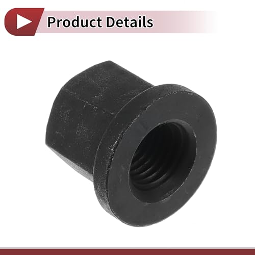 5 Pcs M20 Car Flange Nuts Carbon Steel Flat Hex Thickened Lock Flange Nuts Non-Slip Lock Flange Black for Car Motorcycle