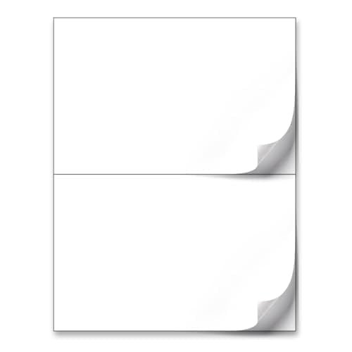  [AUSTRALIA] - NextDayLabels Half Sheet Shipping Labels 5.5" x 8.5" – Printable Blank Labels for Laser & Inkjet Printers, White Self-Adhesive Stickers, 2 Per Page for Ship, FBA, UPS & FedEx, Made in USA, 25 Pack 25 Sheets