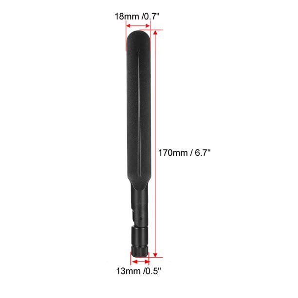4G LTE 10dBi RP-SMA Male Cellular Antenna for Signal Booster Repeaters Cameras Hotspot Trail Security Gateway Industrial IoT Wireless CPE Router Hotspot Spypoint Link Micro Antenna Trail Cam RP-SMA Male（Inner Hole)