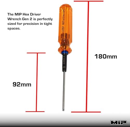 MIP RC Ball End Hex Screwdriver Set 9606 – 3-Piece Tool Kit (2.0mm, 2.5mm, 3.0mm) for RC Cars, Helicopters, Drones, Boats – Precision Hexagon Allen Wrenches for RC Repair – Made in USA Metric Ball End 2.0mm 2.5mm 3.0mm
