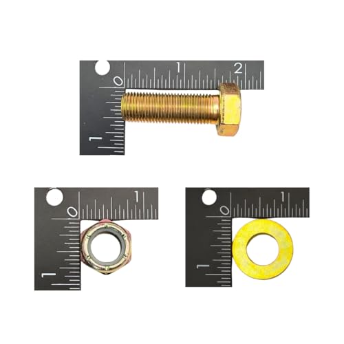 1/2"-20 x 1-1/2" Grade 8 Bolts (4-Pack) – Heavy-Duty Hex Bolts with Flat Washers & Nylon Lock Nuts – High-Strength SAE J429 Anti-Vibration 1.5" UNF Fine Thread