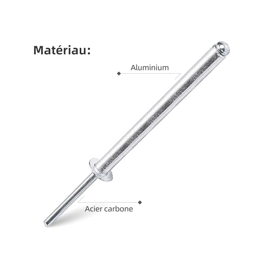 50Pcs Aluminum Extra Long Blind Rivets, 3/16"x3-5/32" (M4.8x80mm) 3/16"x3-5/32"
