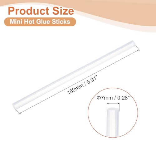 uxcell 32 Pcs Mini Hot Glue Sticks, 0.28" Dia x 5.91" Long EVA Glue Gun Sticks, White Clear Mini Hot Melt Glue Sticks for DIY Craft Sticky Projects 0.28" x 5.91"