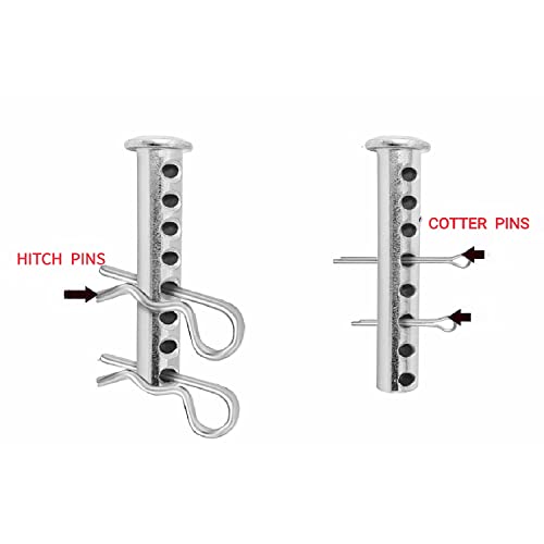 Heavy Duty Adjustable Clevis Pin ,Fastener Tool Size 7/16 x 2inch Zinc Steel 8 Holes W/ Matching R- Clip (8)