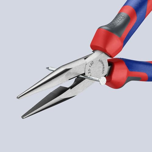 KNIPEX - Long Nose Pliers w/Cutter, Multi-Component (25 02 160),6-1/4 inches Classic 6-1/4 inches Multicolor