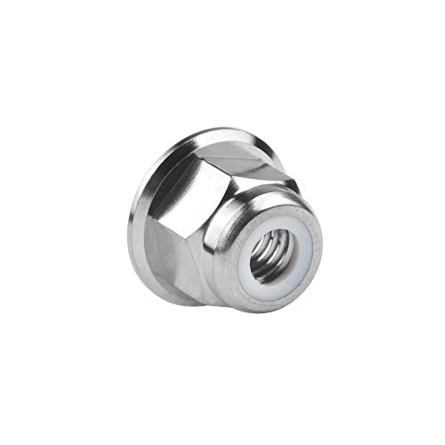 Titanium Nuts Flange Nylon Lock Nut Pack of 6 (M6 Pitch 1.0mm) M6 Pitch 1.0mm