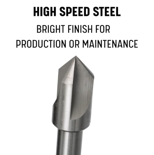 Drill America 5 Piece 3-Flute Countersink Set, Sizes: 1/4, 3/8, 1/2, 5/8 and 3/4, 82 Degrees 5 Piece Set (1/4 -3/4) 3 Flute