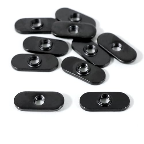 1/4"-20 Threaded Centered Slide in Economy T Nuts, T Nut Accessory Hardwares for 10 Series Aluminum Extrusion Profiles Rail, 100 Packs