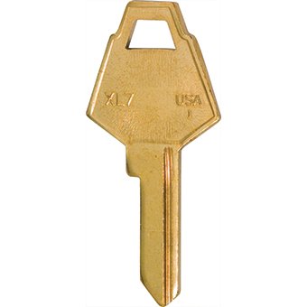 Mailbox XL7 Brass Key Blanks by Ilco - Box of 50