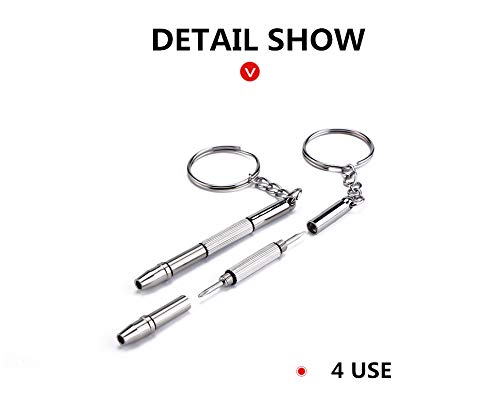 【100-Piece 4-in-1 Mini Eyeglass Screwdriver Set】Phillips, Flathead, Hex Bits – Portable Eyewear Repair Tool Kit for Glasses, Sunglasses, Watches & Small Electronics – Compact Travel Size