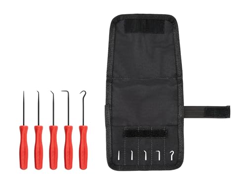 TEKTON Pointed Pick and Hook Set, 5-Piece | PNH90402 Pick and Hook Set (5-Piece, Pouch)