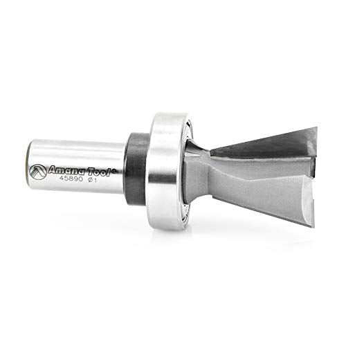 Amana Tool - 45890 Carbide Tipped Keller Dovetail 14 Deg x 1" Dia x 1" 2 Shank