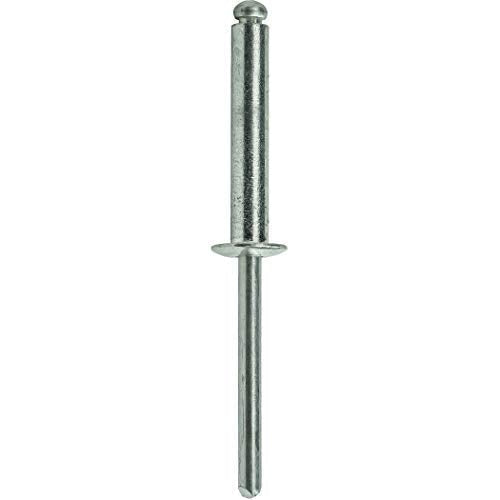 Fastenere Pop Rivets - 3/16" x 1-1/4" (25pcs) Heavy Duty, Open-End, Aluminum, Dome-Head Blind Rivets, Corrosion-Resistant, High Tensile & Shear Strength, 6-20 Gap 1.126"-1.250" 3/16" x 1-1/4" (6-20) (25 Pack)