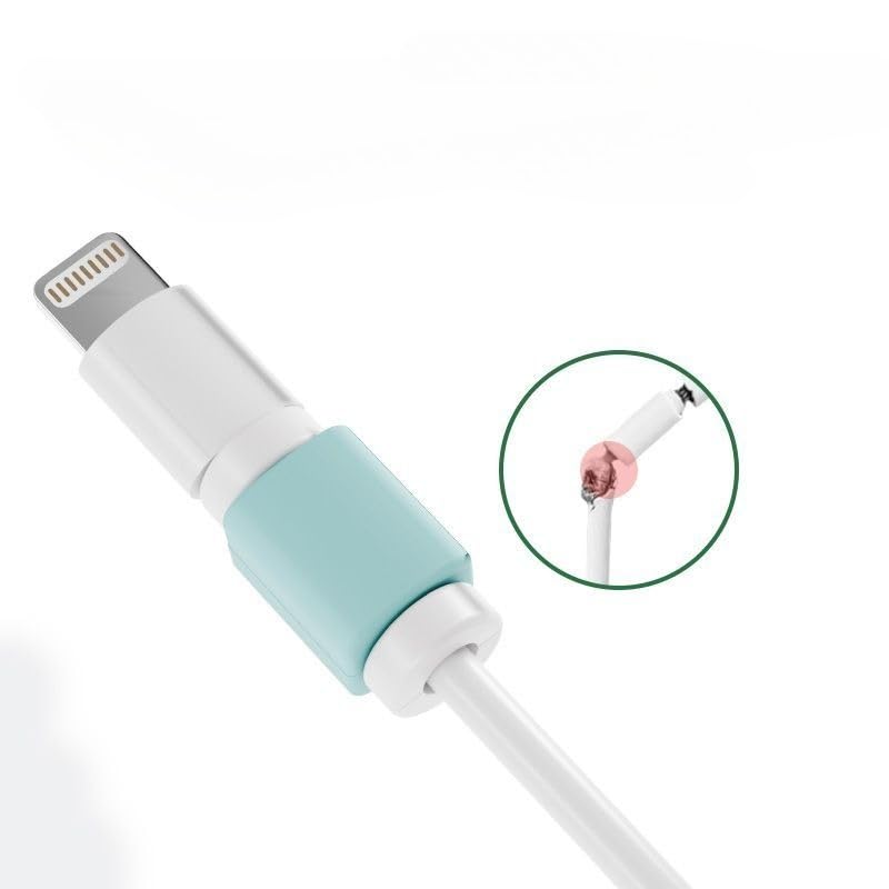 Cable Protector for Charging Cables Anti-Break Cable Saver Universal Cord Protector to Prevent Bending and Breaking Durable and Flexible (Black) black