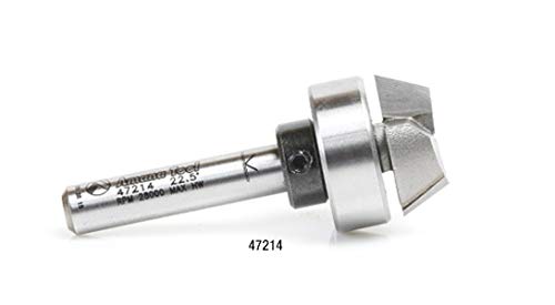 Amana Tool - 47214 Carbide Tipped Bevel Trim 25 Deg x 3/4 Dia x 1/4 Shank with
