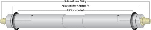 SeaSense Roller Shaft with Grease Fitting 5/8 X 13 1/2-Inch