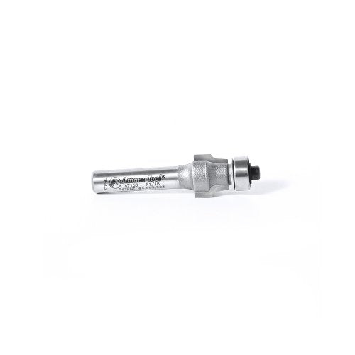 Amana Tool - 47150 Carbide Tipped No-File Trim .059 Radius x 1/2 Dia x 3/8 x 1/4" Shan .059 R x 1/2 Dia x 3/8 x 1/4" SHK