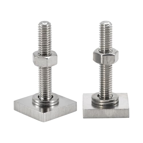 T Track Adapter Bolts 304 Stainless Steel Roof Rack T Slot Bolts with Nut and Washers Square Sliding Blocks for Roof Rack Rail Carrier (M8x30) M8x30