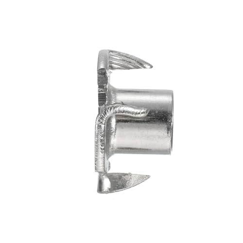uxcell 3/8"-16 T-nut 25pcs 304 Stainless Steel 4 Pronged Tee Nuts for Furniture Woodwork Cabinetry Threaded Insertion