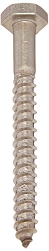 The Hillman Group 832010 1/4 x 2-1/2-Inch Stainless Steel Hex Lag Screw, 25-Pack