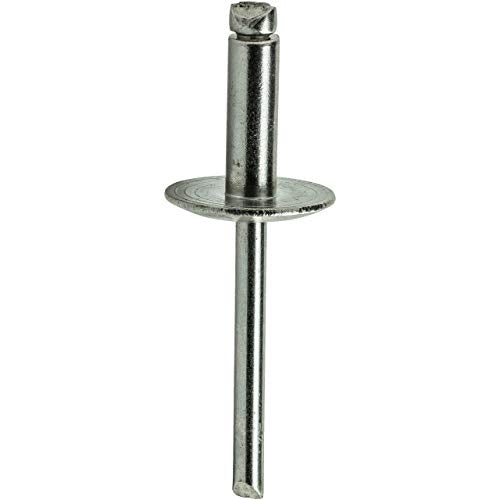 Fastenere Large Flange Pop Rivets - 3/16" x 1/4" (25 Pack) Heavy Duty, Stainless Steel Blind Rivets, Open End 6-4 Grip Range .188" - .250", Corrosion Resistant, High Tensile & Shear Strength 3/16" x 1/4" (6-4) (25 Pack)