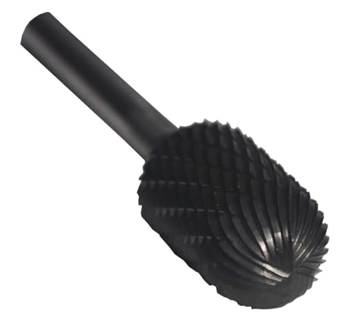 Drill America SC-7 Carbide Burr/Rotary File Cylindrical Radius-End Double Cut for Die Grinder 3/4" Dia. x 1" Cut Length with 1/4" Shank and 2-3/4" Overall Length, DUL Series DULSC7