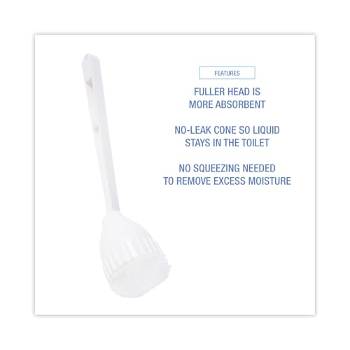Boardwalk Cone Bowl Mop, 25 Count, 10" Handle, 2" Mop Head, White
