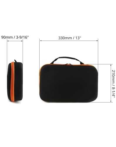 QWORK Hard Storage Tools Case Replacement, 2 Pack for Store Electric drill and Tool Sharpeners, 33x22.5x9cm, Case Only