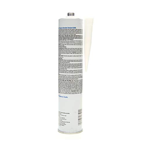 3M Marine Adhesive Sealant 5200, Black, 10 fl oz Cartridge with Nozzle