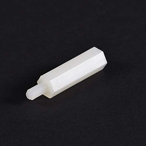 uxcell M3x24mm+6mm Male-Female Hex Nylon PCB Motherboard Spacer Standoff for FPV Drone Quadcopter, PC & Circuit Board White 150pcs