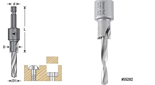 Amana Tool - (55286) Carbide Tipped Counterbore 1/2 Dia x 1/4 Quick Release Hex Shank 1/2 D x 1/4 SHK