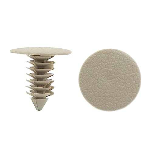 100Pcs 9mm Khaki Plastic Door Fender Bumper Push Rivets Clip for Auto Car