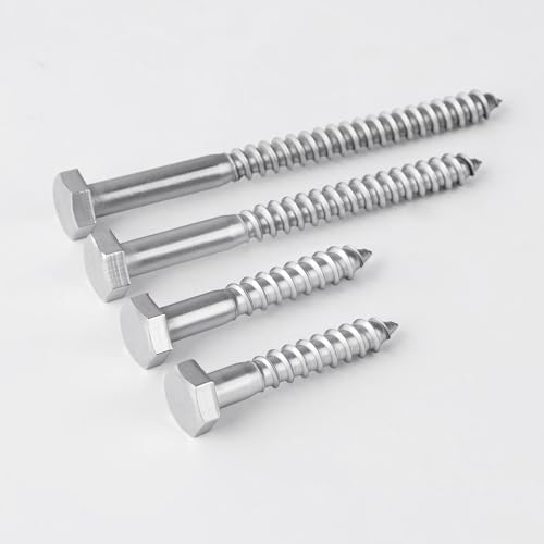 1/4x3 Hex Head Lag Screws Bolts Wood Screws 20pcs HS/ZGLS-18 1/4x3"