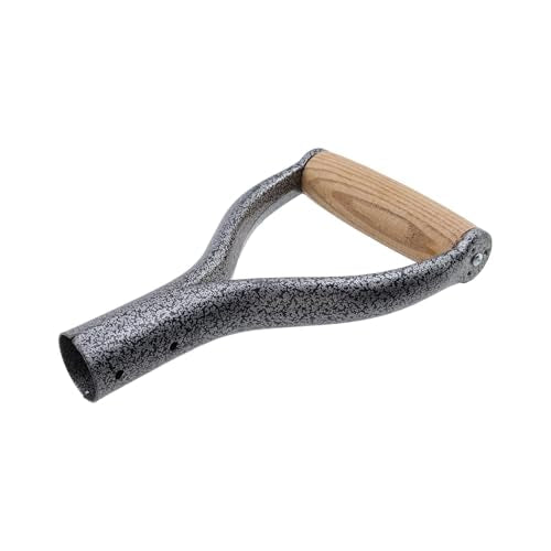HEVSTIL 2Pk Silver Shovel D Grip Handle, Replacement for Digging Tools