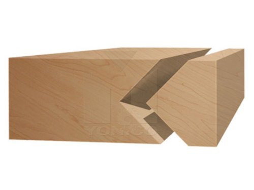 YONICO Router Bits Set Edge Banding Tongue and Groove 2 Bit V Design 1/2-Inch Shank 15225 V Design - 1/2" Shank