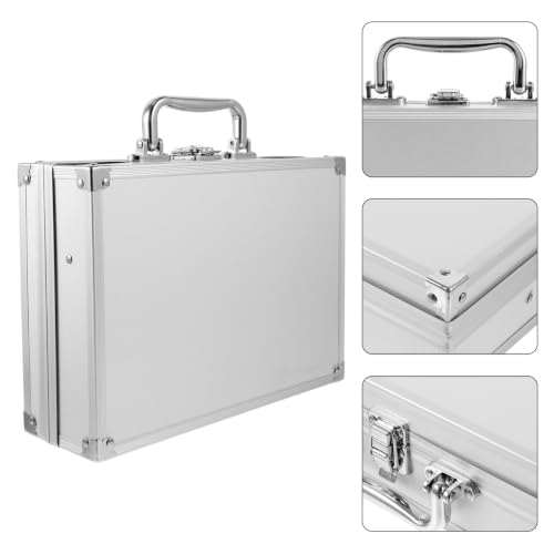 DOITOOL Aluminium Carrying Case, Silver, Square-Corner Design