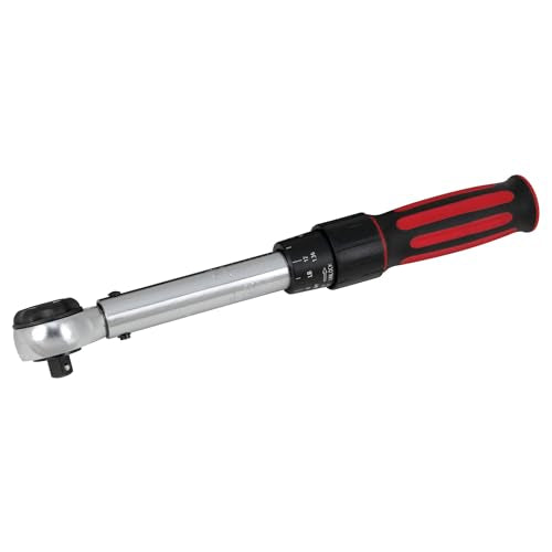 Performance Tool M197 3/8-Inch Drive Torque Wrench 250 inch/lb. - Dual Scale, Audible Click, Precision Ratchet 3/8" Dr. Click Style (30-250 in/lbs)