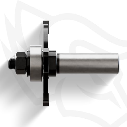 US4 4-Wing Slotting Cutter Router Bit 2" - Professional Carbide Tipped Grooving Bit for Wood Routers 5/32" H - 2" D - 1/2" - Shank