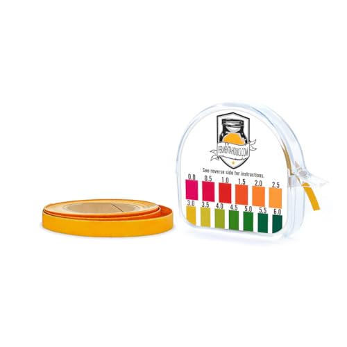 Fermentaholics Kombucha & Fermentation pH Test Strips – Instant Read pH Strips Dispenser for Brewing & Fermentation, pH Range 0–6 (pH Roll Dispenser) pH Test Roll