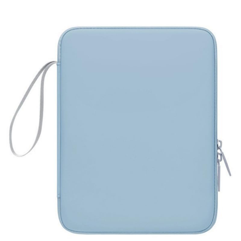 Tablet Bag PU Leather, 11 Inch Sleek Minimalist Tablet Sleeve Case, Portable Durable Protective Tablet Carrying Pouch for Business, Travel & Daily Commute Blue