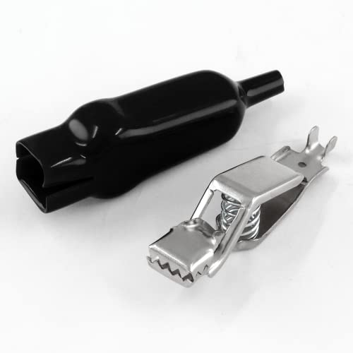 24 Pcs 20A Insulated Alligator Clips, Nickel-Plated Iron